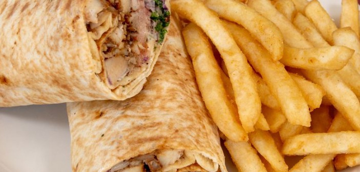 Image of Shawarma with fries